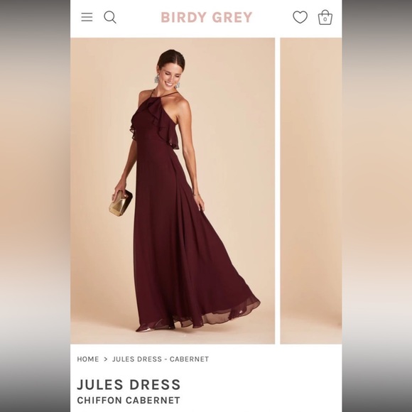 jules dress birdy grey Fuchsia Bridesmaid Dress Chiffon Size 2XL